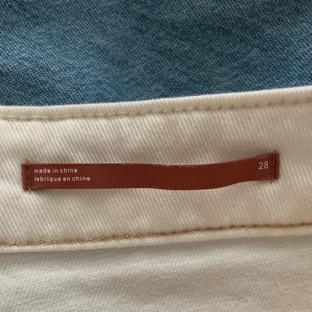 LAST CHANCE! Pilcro Women's Joey High Rise Wide Leg White Jeans - Picture 8 of 9